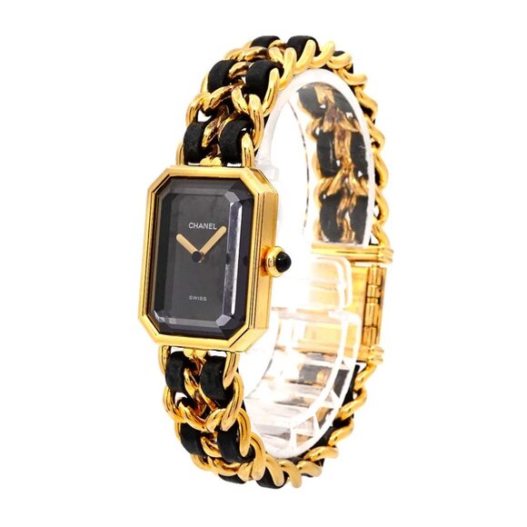 CHANEL Premiere Size L H0001 Vintage Quartz Black Dial Ladies Watch 90275861 - Picture 1 of 6